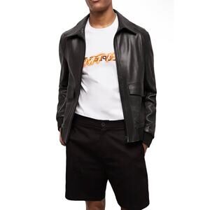 New the Kooples Memphis cotton loose fit shorts black size M